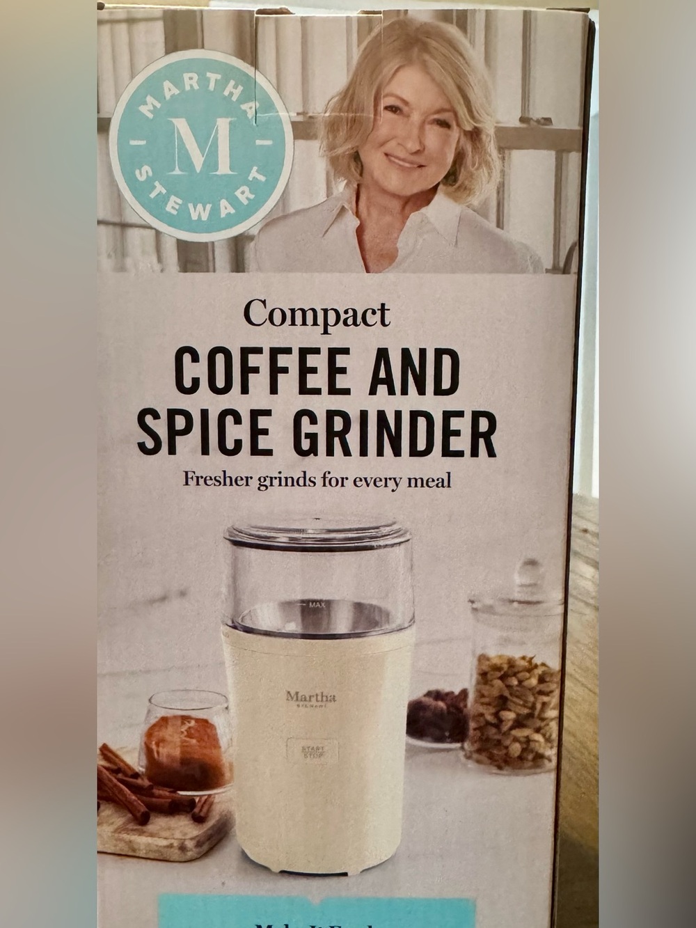 Martha Stewart Compact Coffee and Spice Grinder - Linen